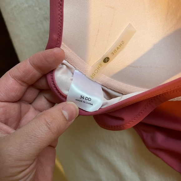 Shade & Shore Mauve crochet bra bikini top with matching bottoms - Picture 7 of 9